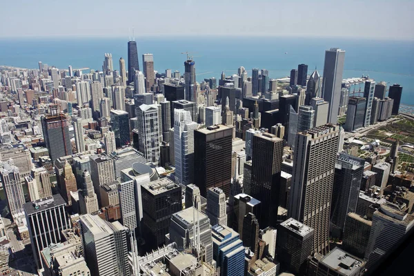 Luchtfoto Van Het Centrum Van Chicago — Stockfoto