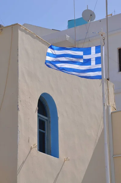 Bayrak Bayrağı Yunan Pigadia — Stok fotoğraf