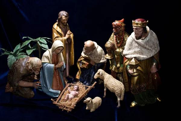 Nativity Scéna Ježíšem Kristem — Stock fotografie