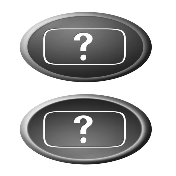 Question Marks Signs Button — Stock Photo, Image