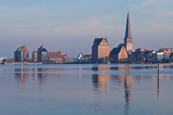 Rostock City Straddling Warnow River North Coast Germany — Stock Photo, Image