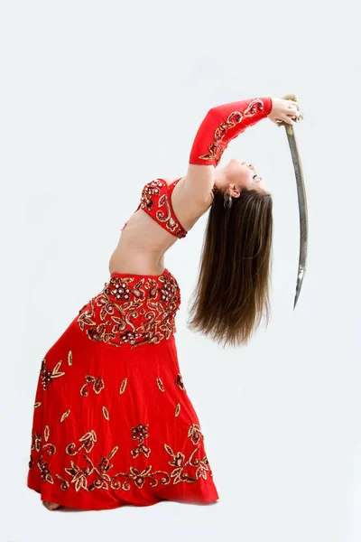 Bela Dançarina Ventre Performer — Fotografia de Stock