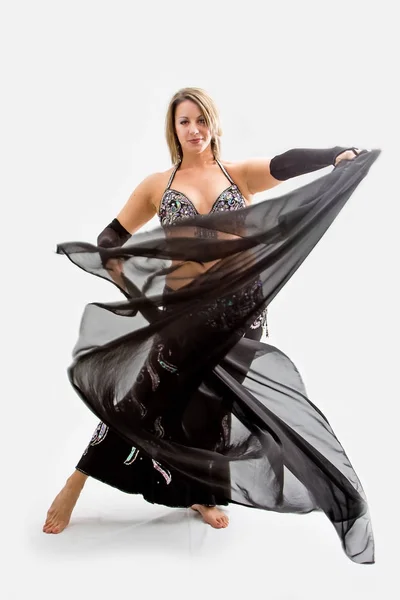 Hermosa Bailarina Del Vientre Intérprete —  Fotos de Stock
