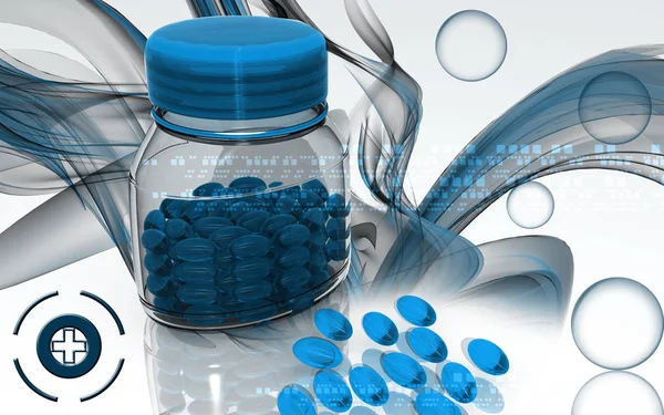 Капсулы Лекарств Таблетки Бутылок — стоковое фото