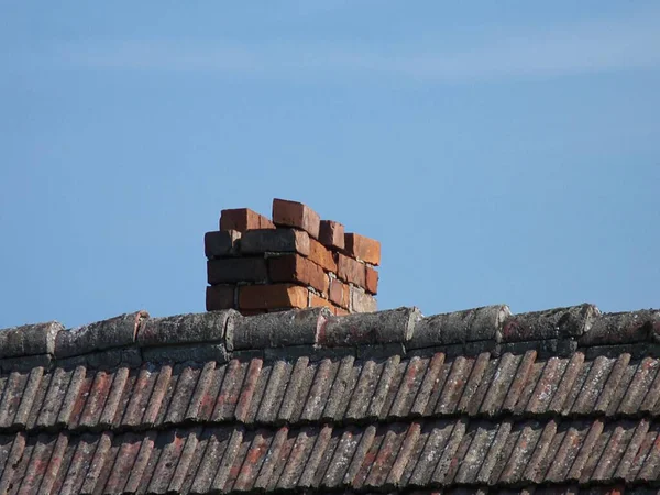 Dach Eines Alten Hauses — Stockfoto