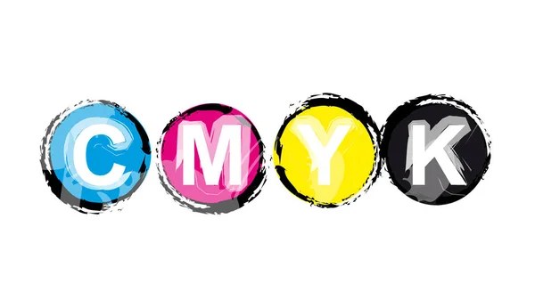 Abstract Letras Dibujadas Cmyk — Foto de Stock