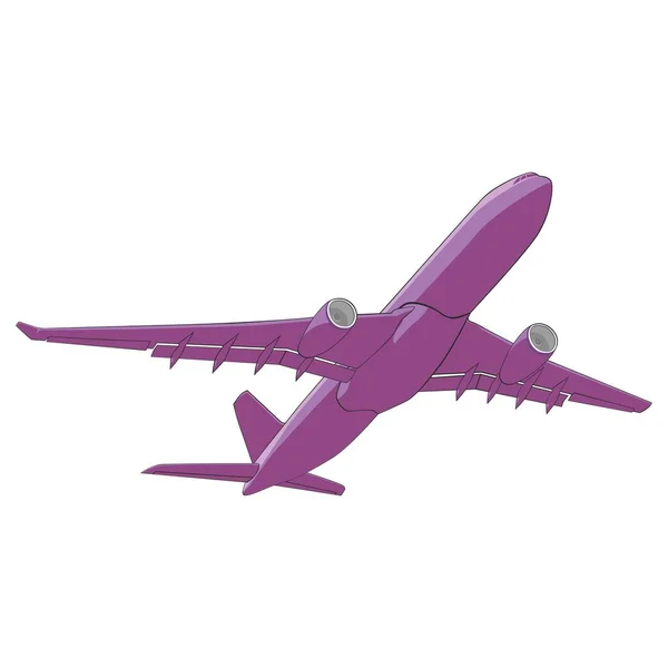 Illustration Flygplan Bild — Stockfoto