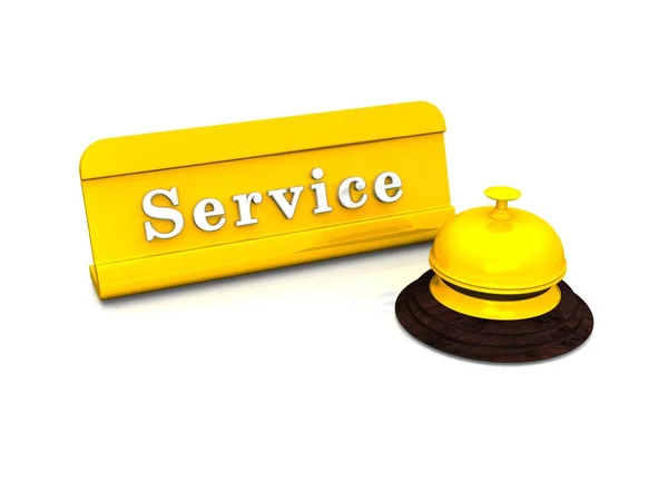 Servicekonzept Gold Auf Weiß — Stockfoto