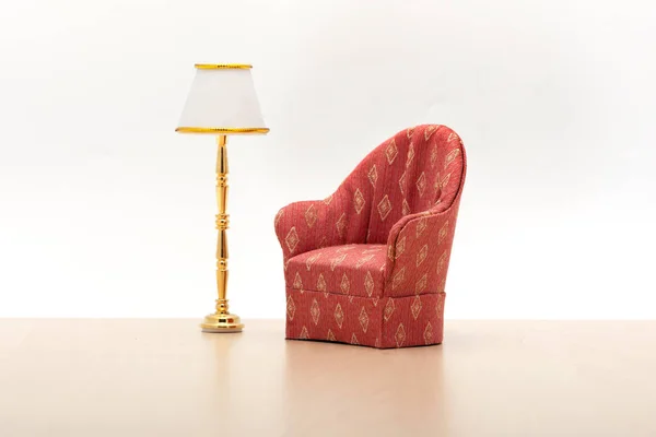 Fauteuil Avec Lampadaire — Photo