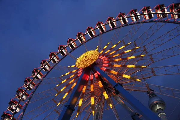 Ferris Wheel Christmas Market — Stock Photo, Image