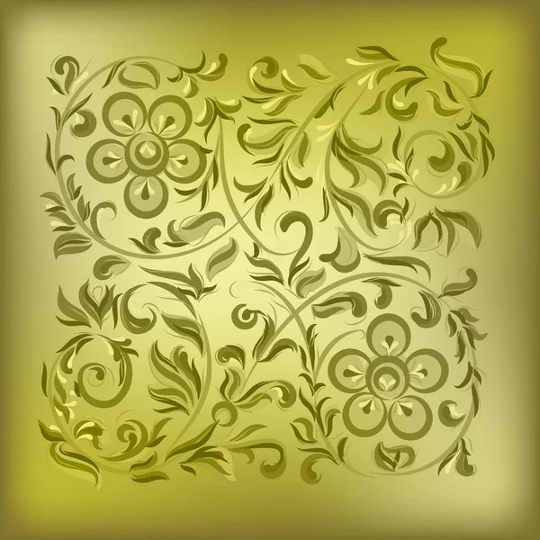 Abstrakter Hintergrund Mit Floralem Ornament — Stockfoto