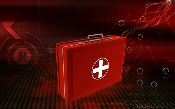 Erste Hilfe Box Medizinischer Notfall — Stockfoto