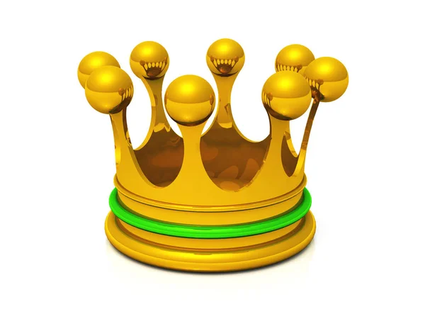 Coroa Metal Precioso Rei Rainha — Fotografia de Stock
