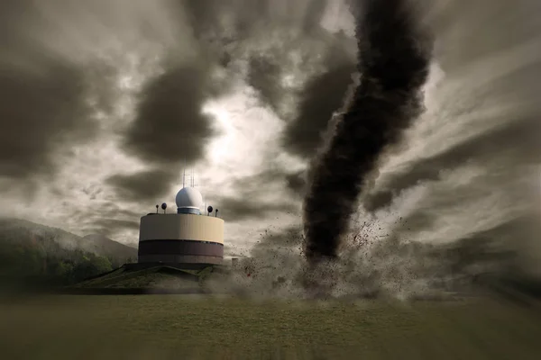 Tornade Ouragan Dans Ciel Catastrophe Naturelle — Photo