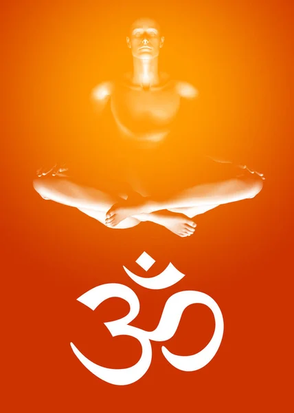 Meditation Sign Orange — Stock Photo, Image