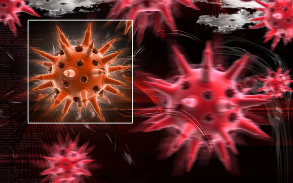 Komórki Wirusa Grypy Bakterie — Zdjęcie stockowe