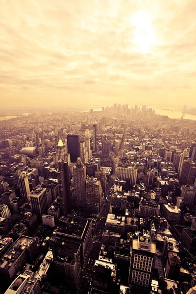 Fågelperspektiv Över Manhattan New York — Stockfoto