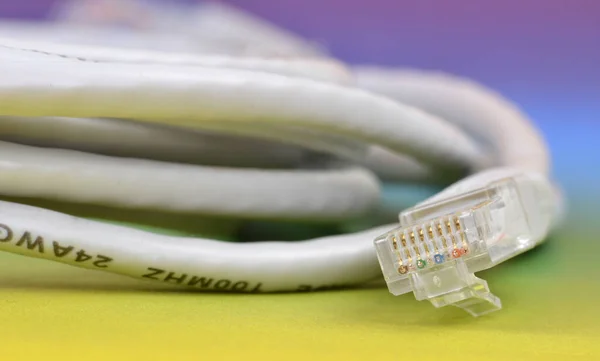 Hálózati Kábel Internet Kommunikáció Céljára — Stock Fotó