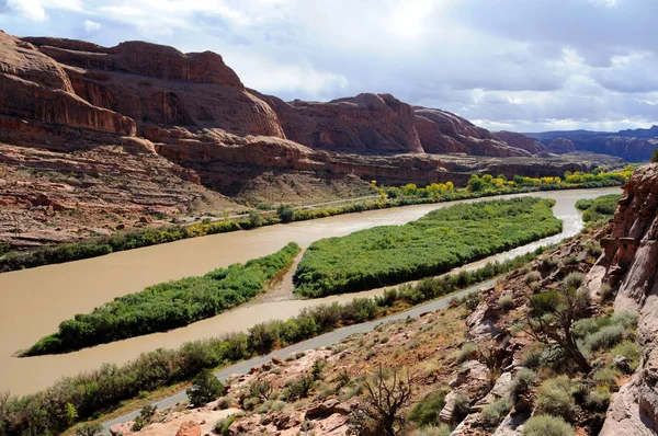 Moab Portalblick Auf Den Fluss Colorado — Stockfoto