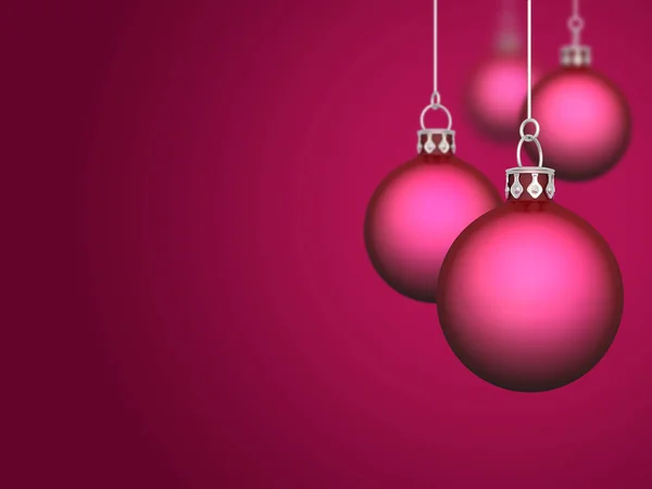 Christmas Balls Background Red — Stock Photo, Image