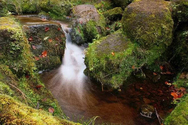 Hermosa Cascada Sobre Fondo Naturaleza — Foto de Stock