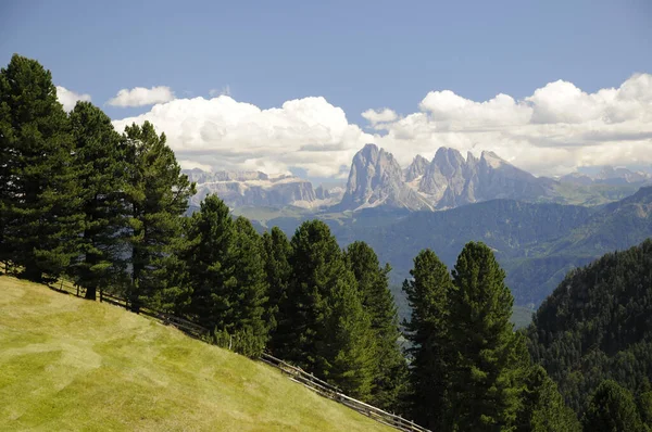 Utsikt Från Villandro Alperna Till Dolomiterna — Stockfoto