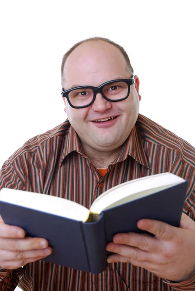 Junger Mann Liest Ein Buch — Stockfoto