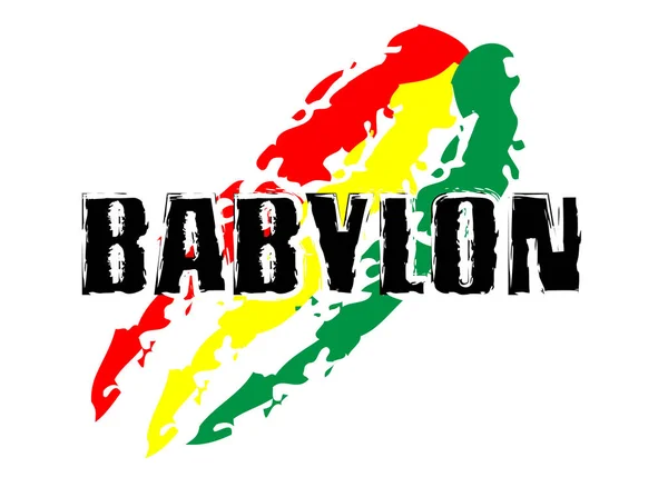 Concept Rastafari Drapeau Babylone — Photo