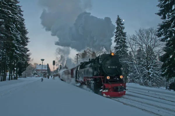 Nuova Locomotiva Vapore Con 750 Sta Partire — Foto Stock