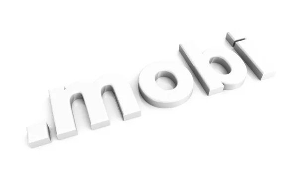 Abstract Mobi Domain Silver — Stock Photo, Image