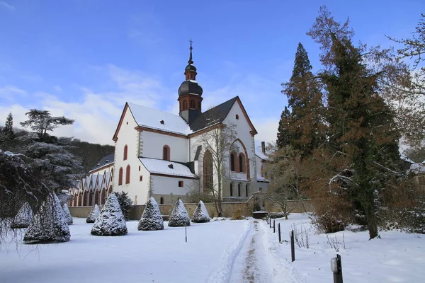 Kloster Eberbach Vintern — Stockfoto