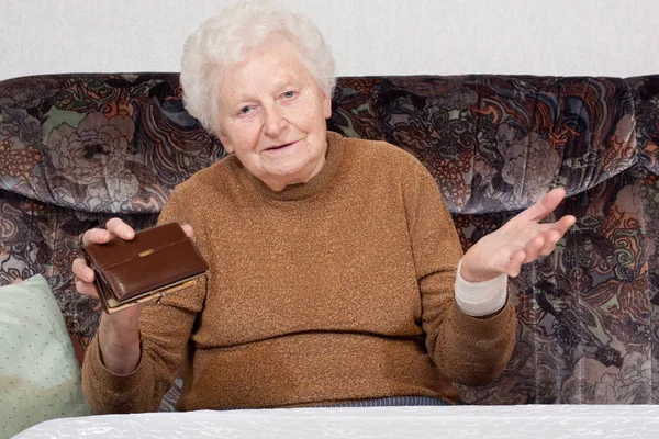 Granny Empty Wallet Stock Picture