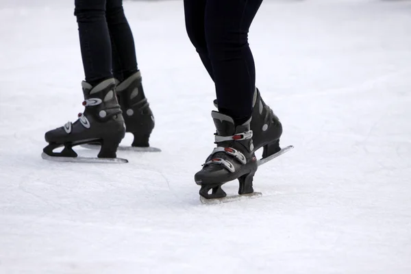 Pista Patinação Gelo Inverno — Fotografia de Stock