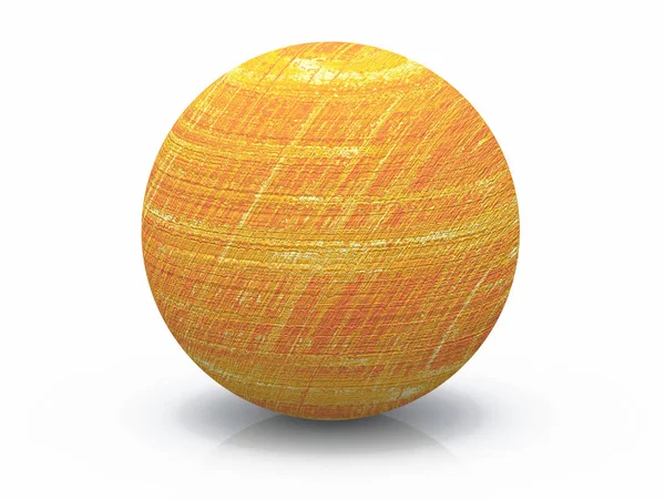 Marble Ball Yellow Orange — Stock Photo, Image