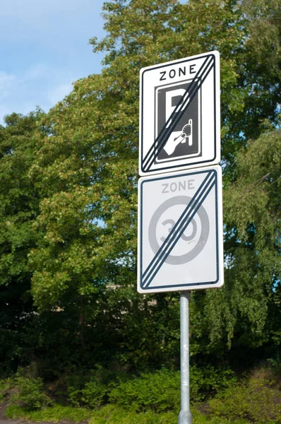 Sinal Estacionamento Informações Anúncio — Fotografia de Stock