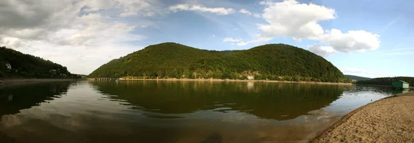 Kuzey Hesse Deki Diemel Gölü Nden Panorama — Stok fotoğraf