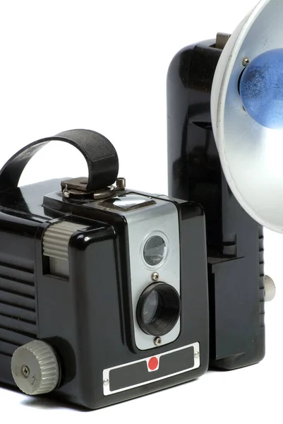 Beyaz Arkaplanda Kamera Lensi — Stok fotoğraf