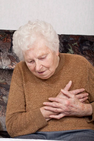 Granny Heart Attack — Stock Photo, Image