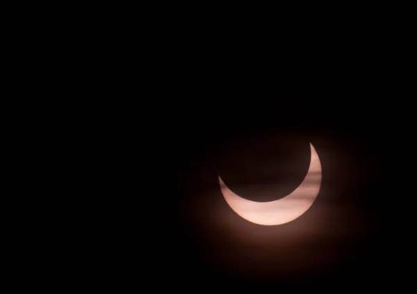 Éclipse Solaire Dans Ciel Astronomie — Photo