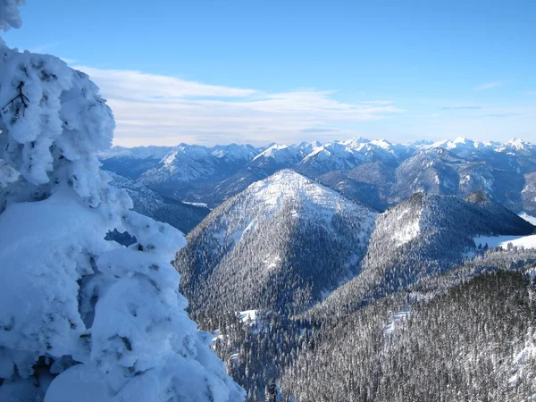 Bela Vista Sobre Alpes Montanhas Fundo — Fotografia de Stock