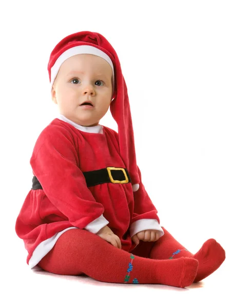 Niña Vestida Como Santa Claus —  Fotos de Stock