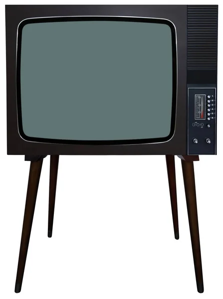 Alter Fernseher Isoliert Auf Weißem Hintergrund — Stockfoto