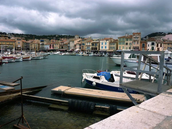 Port Cassis Cloudy Weather France — Stockfoto