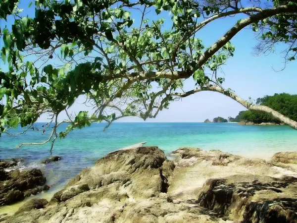 Schöner Ruhiger Strand Reisekonzept — Stockfoto