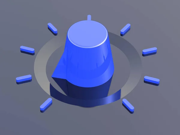 Botão Azul Preto — Fotografia de Stock