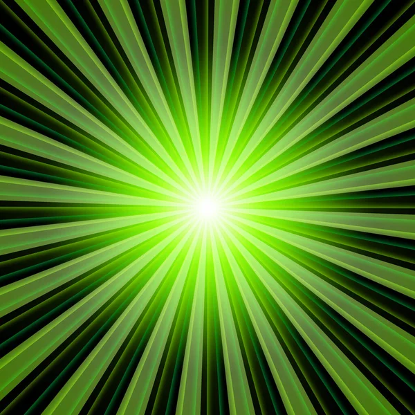 Φόντο Ακτίνες Του Φωτός Πράσινο — Φωτογραφία Αρχείου