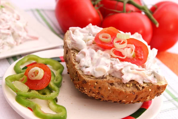 Nahaufnahme Von Frischem Leckerem Salat — Stockfoto