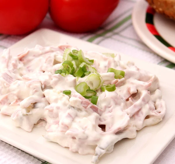 Nahaufnahme Von Frischem Leckerem Salat — Stockfoto