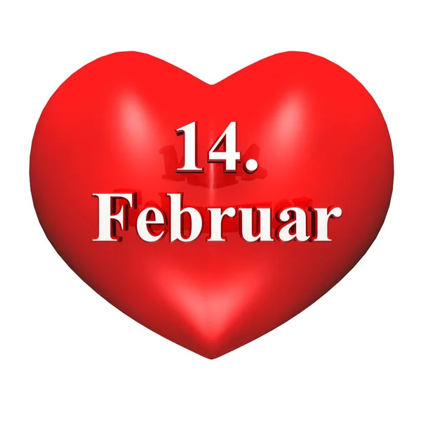 Srdce Červená Ferbruar Valentýn — Stock fotografie