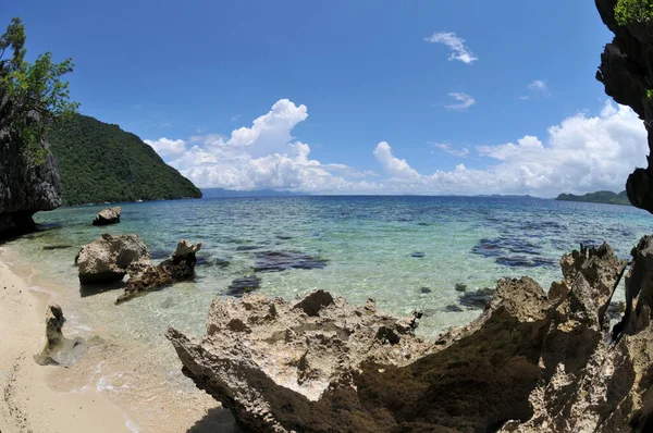 Kleiner Privatstrand Auf Palawan Philippinen — Stockfoto